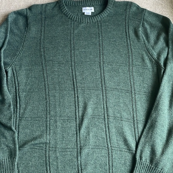 Men’s XL Haggar Long Sleeve Dark Green Sweater - Picture 3 of 5